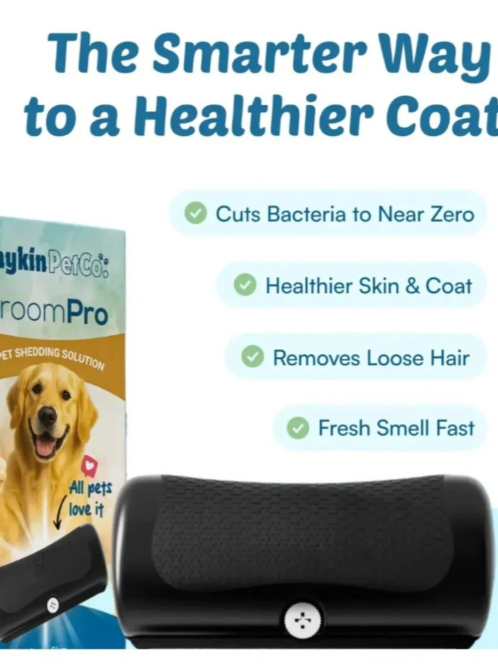GroomPro pet deshedding tool designed to remove Loose Undercoat Fur. NEW In Box